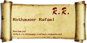 Rothauser Rafael névjegykártya